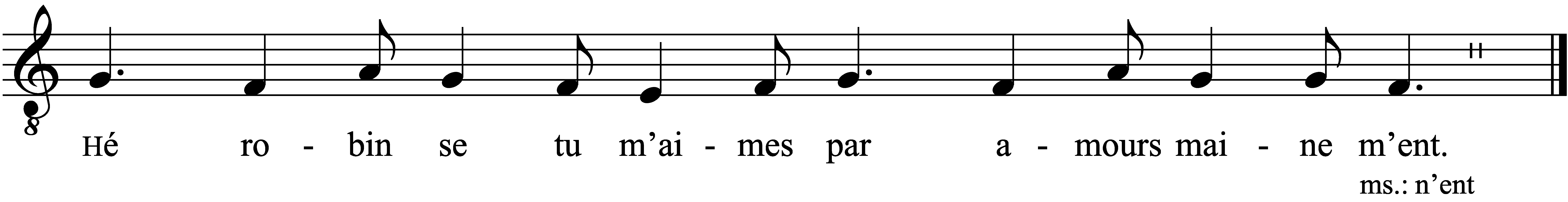 Refrain musical notation